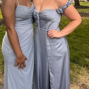 Azazie dusty blue dress